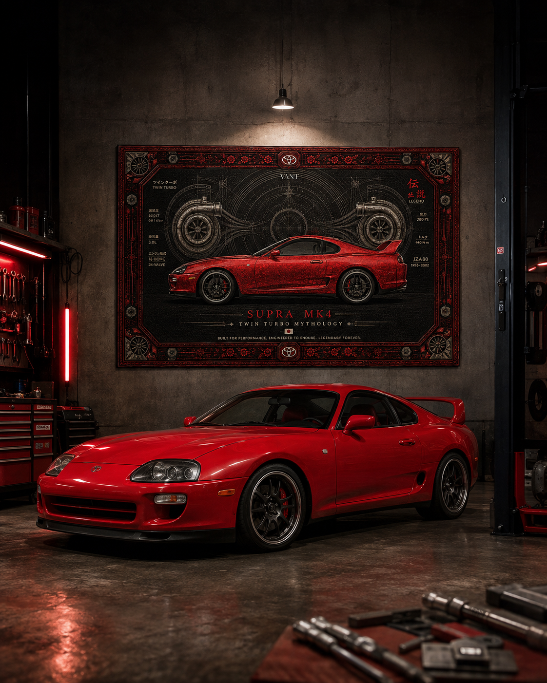 Toyota Supra MK4 Wall Rug