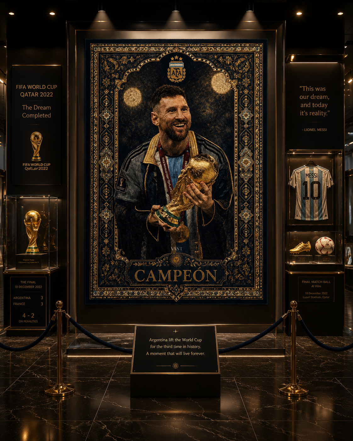 Lionel Messi Wall Rug Limited Edition