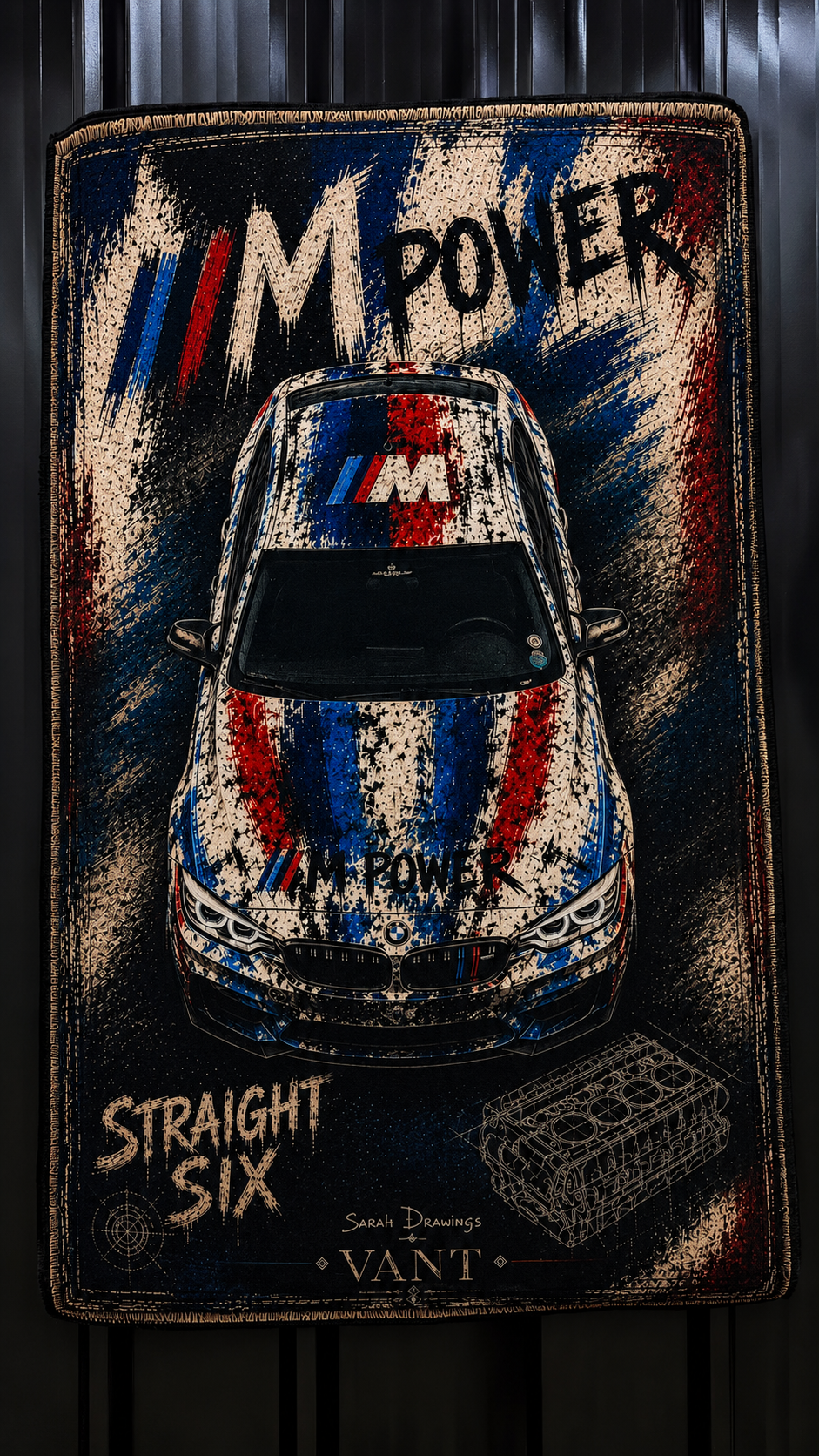 BMW Straight Six M Power Wall Rug